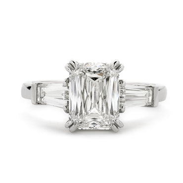 CrissCut Solitaire Diamond Ring 3.06ct J SI1 GIA Platinum
