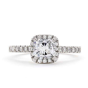 Cushion Cut Solitaire Diamond Ring 1.01ct D VS1 GIA Platinum