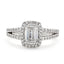 Emerald Cut Solitaire Diamond Ring 1.2ct G SI2 GIA 18K White Gold