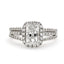 Radiant Cut Solitaire Diamond Ring 1.22ct D SI1 WGI 18K White Gold