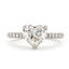 Heart-shape Solitaire Diamond Ring 2.03ct H SI2 GIA Platinum