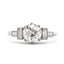 Art Deco Round Brilliant Cut Diamond 1.66ct H VS2 WGI Platinum Engagement Ring