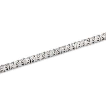 Diamond tennis bracelet 3.66ct H-I SI1-SI2 WGI 18K white gold