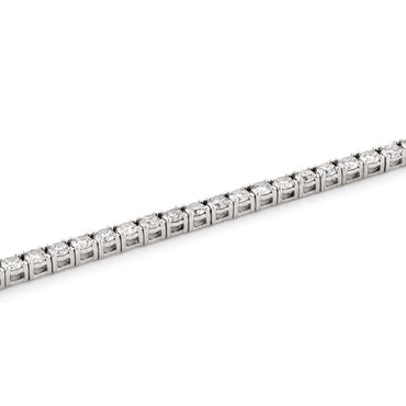 Diamond tennis bracelet 7.16ct H-I VS-SI WGI 18K white gold