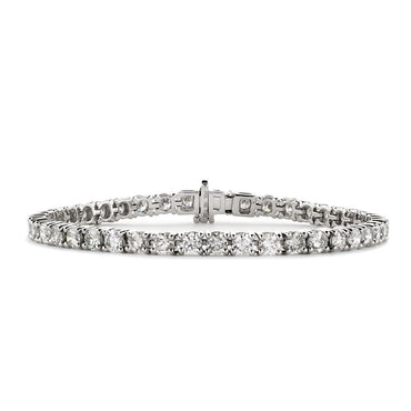 Diamond tennis bracelet 7.16ct H-I VS-SI WGI 18K white gold