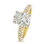 Oval Cut Solitaire Diamond Ring 2.02ct I SI1 WGI 18K Yellow And White Gold