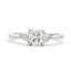 Radiant Cut Solitaire Diamond Ring 1.02ct I SI2 WGI 18K White Gold