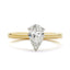 Pear-shape Solitaire Diamond Ring 0.92ct J SI2 WGI 18K Yellow And White Gold