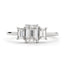 Emerald Cut Solitaire Diamond Ring 1.01ct F SI2 GIA Platinum