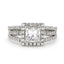 Princess Cut Solitaire Diamond Ring 1ct E SI2 GIA 18K White Gold