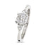 Asscher Cut Solitaire Diamond Ring 1.11ct D SI2 WGI 18K White Gold