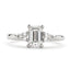 Emerald Cut Solitaire Diamond Ring 1.01ct F SI GIA Platinum