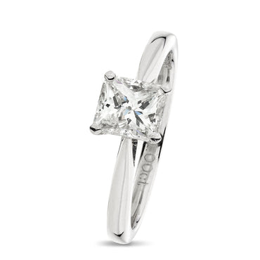 Radiant Cut Solitaire Diamond Ring 1ct H VS1 GIA Platinum