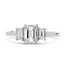 Emerald Cut Solitaire Diamond Ring 1.01ct G SI GIA 18K White Gold