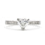 Heart-shape Solitaire Diamond Ring 0.91ct G SI1 GIA 18K White Gold