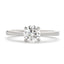 Round Brilliant Cut Solitaire Diamond Ring 1.02ct H SI2 WGI Platinum