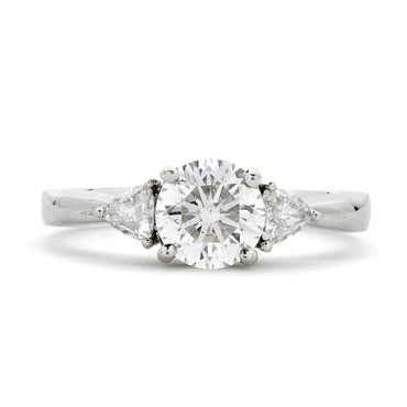 Round Brilliant Cut Solitaire Diamond Ring 1.15ct G VS2 WGI 18K White Gold