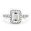 Emerald Cut Solitaire Diamond Ring 2.01ct L VS1 WGI 18K White Gold