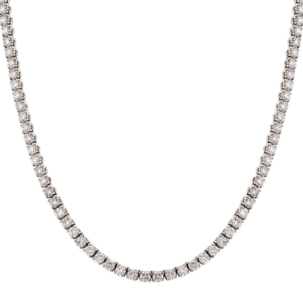 Diamond Necklace 9.90ct F-G-H VS-SI set in 18k white gold