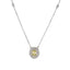 Diamond Pendant 0.33ct fancy light yellow VS2 set in 18k yellow & white gold