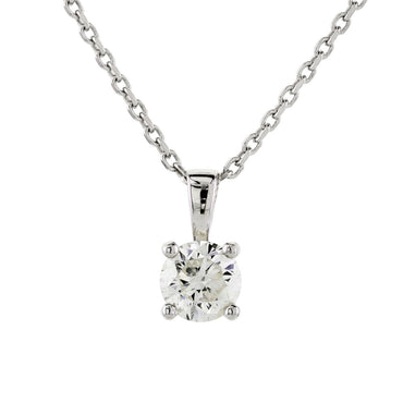 Diamond Pendant 0.71ct H SI1 set in 18k white gold