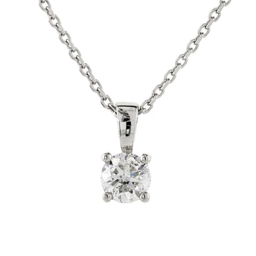 Diamond Pendant 0.70ct H SI2 set in 18k white gold
