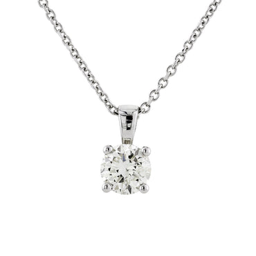 Diamond Pendant 1.00ct I SI1 set in 18k white gold