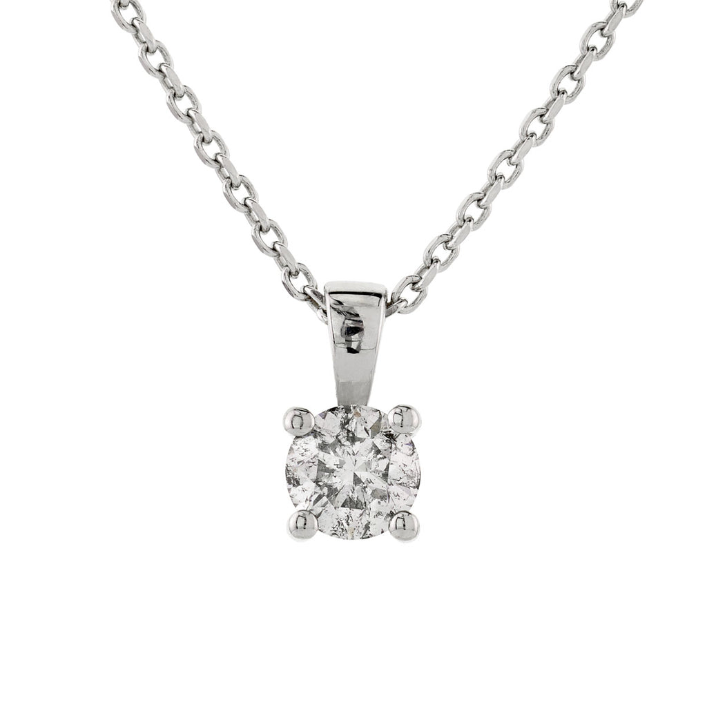 Diamond Pendant 0.53ct F SI1 set in 18k white gold