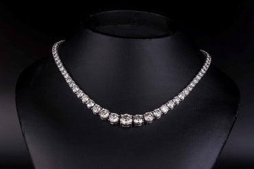 Riviere graduated diamond tennis necklace