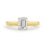 Emerald Cut Solitaire Diamond Ring 1.03ct D VS1 18K yellow and white gold