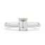 Emerald Cut Solitaire Diamond Ring 0.75ct J SI1 18K white gold