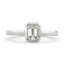 Emerald Cut Solitaire Diamond Ring 1.02ct K VS2 18K white gold