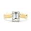 Emerald Cut Solitaire Diamond Ring 2.14ct J VS1 WGI 18K Yellow And White Gold