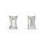 A pair of Emerald Cut diamond Stud Earrings  0.5ct  G-H VS2 WGI 18K white gold